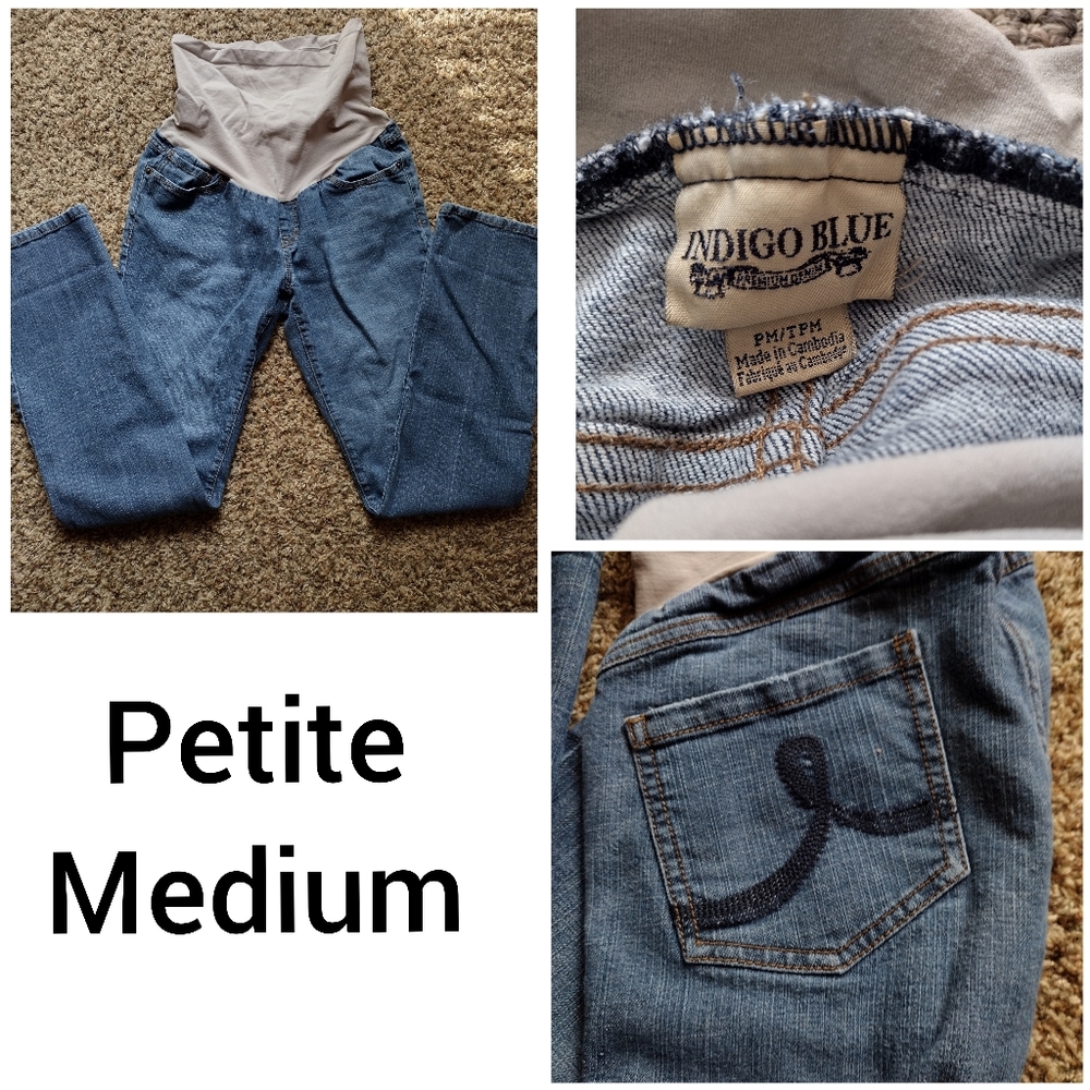 Indigo Blue Maternity Jeans - Classic Blue